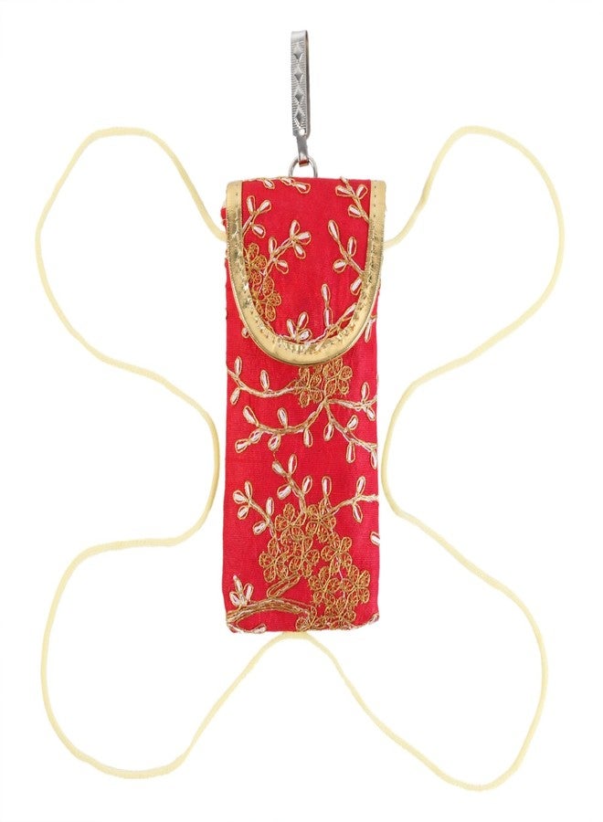 SUMERA WARQ Fancy Embroidered Mobile Pouch Cover for Women Designer Multicolor Handmade Ethnic with Sling & Clip - Image 3